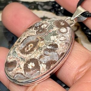 Birds Eye Ryolite Jasper Pendant 2”